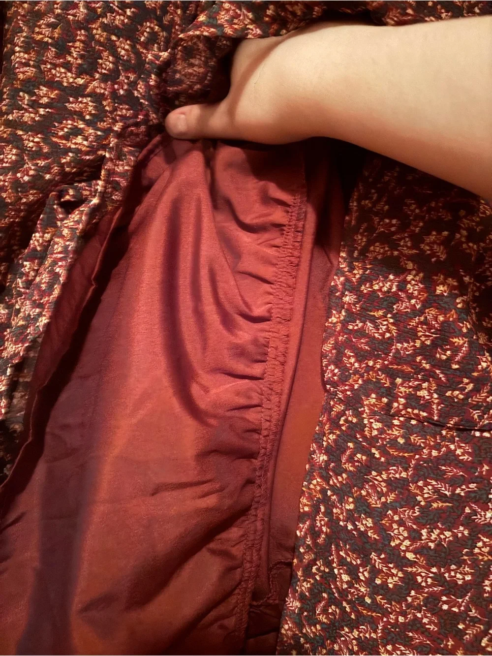 Dip Brand Burgundy/Maroon Floral Dress - Picture 5 of 6